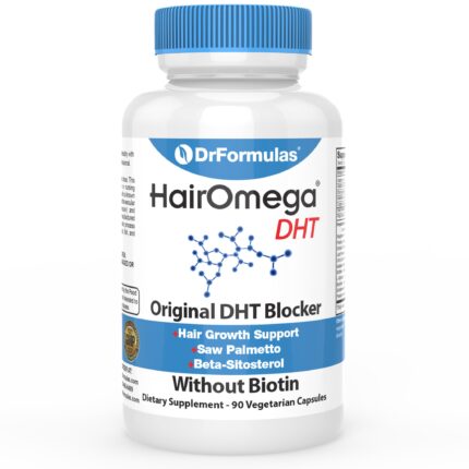 HairOmega® DHT Blocker Hair Growth Vitamins Saw Palmetto: An extract from the fruit of the Serenoa rapens tree, saw palmetto is one of the most commonly used vitamins for hair growth because it has the ability to support hair growth. It does so by clocking an enzyme known as 5-alpha-reductase. This enzyme is known to convert testosterone to DHT, which in turn causes hair follicle miniaturization. Beta-Sitosterol: Beta-sitosterol is a form of phytosterol. Because it is similar in structure to cholesterol it competes with its absorption in the body, thus reducing cholesterol levels. It also supports a healthy inflammation response which help to strengthen the immune system. It also has the ability to promote normal prostate functions and support healthy urination in males. Research shows that taking beta-sitosterol in combination with saw palmetto can help support hair growth. Pygeum africanum: Extracts from the bark of the Pygeum africanum, or African cherry tree include beta-sitosterol, other plant sterols, triterpenes, and compounds known as ferulic acids. These extracts can be helpful for supporting hormonal balance and supporting hair growth. Lycopene: Lycopene is an antioxidant most commonly found in tomatoes. One of its main functions is the prevention of damage to your body by free-radicals. Free radicals are atoms that contain an unpaired electron, which means they can reach out and grab one from other atoms, in order to stabilize themselves. During the process of acquiring electrons from surrounding molecules, free radicals regenerate rapidly and can bombard the body’s healthy cells, causing diseases such as heart disease, immune system disorders and a decline in brain functions. By helping to neutralize damage to hair follicles and hair lycopene can support hair growth. Quercetin: Quercetin is a naturally occurring bioflavonoid found in apples, black tea, onions, and a variety of other plants. It has anti-inflammatory and antioxidant properties. Quercetin has also been shown to support hair growth. Studies [1][2] Zinc: Zinc is vital for healthy, young looking skin. Zinc prevents skin from becoming dry and flaky. It can also reduce the risk of acne and dermatitis. It is beneficial for the immune system because it is involved in the replication of DNA and also plays a vital role in the division of cells. As a hair growth supplement, zinc sulfate can help support hair growth. Uncaria tomentosa (Cat’s claw) : Cat’s Claw is a woody vine which contains several alkaloids as well as tannins. The plant’s extracts are known to have anti-inflammatory activities which can help boost the immune system. They also show promise for cancer prevention and for the treatment of osteoarthritis. Red raspberries: Raspberries are rich in anti-oxidants, so much so that they have been shown to be beneficial in the treatment of diabetes-induced oxidative stress. Anti-oxidants are also great hair growth supplements because they eliminate cell-damaging free radicals, boost the immune system and strengthen hair follicles. Buchu leaves: The leaves of the Buchu plant contain substances that promote urinary action which helps the body get rid of toxins and relieves the symptoms of bladder and urinary tract infections. Pumpkin seed: Pumpkin seeds are packed with nutrients. Their high vitamin C content is effective for promoting the production of collagen, which improves skin’s elasticity and gives it vitality. Because vitamin C is a powerful antioxidant, it can also help reduce the effects of aging such as wrinkles and skin discoloration it may also reduce sun damage. The seeds contain zinc which boosts the immune system and strengthens hair and nails. Pumpkin seeds also contain phytosterols which act as DHT blockers. Burdock root Burdock root contains many valuable hair supplements including biotin, B1, B6, B12 and E, zinc and sulfur. Because of burdock’s absorption of toxins from the bowel and alliterative effects on the liver, it has been used in the treatment of hepatitis C. Because it eliminates toxins, it can also promote hair growth. Gravel root: Like burdock, gravel root is beneficial to the urinary and renal systems. It’s also a potent anti-inflammatory agent. When taken as a supplement it increases the rate of toxin removal by the kidneys. Marshmallow root: As well as protecting the gut and the lungs , marshmallow root, also known as althea root, can be used to treat inflammatory skin diseases. In terms of the benefits as a hair growth supplement, marshmallow root is rich in plant proteins which promote hair growth and soften the hair. Parsley: Parsley is often thought of as a table garnish and is overlooked for its beneficial properties. It is rich in volatile oils and flavonoids. Volatile oils have tumor inhibiting properties by aiding removal of carcinogenic (cancer causing) chemicals that don’t belong in the body. Anti-oxidants are chemicals that take the brunt of attack by oxidizing chemicals so that your normal cells. Parsley has a lot of anti-oxidants that stop attack by free radicals.